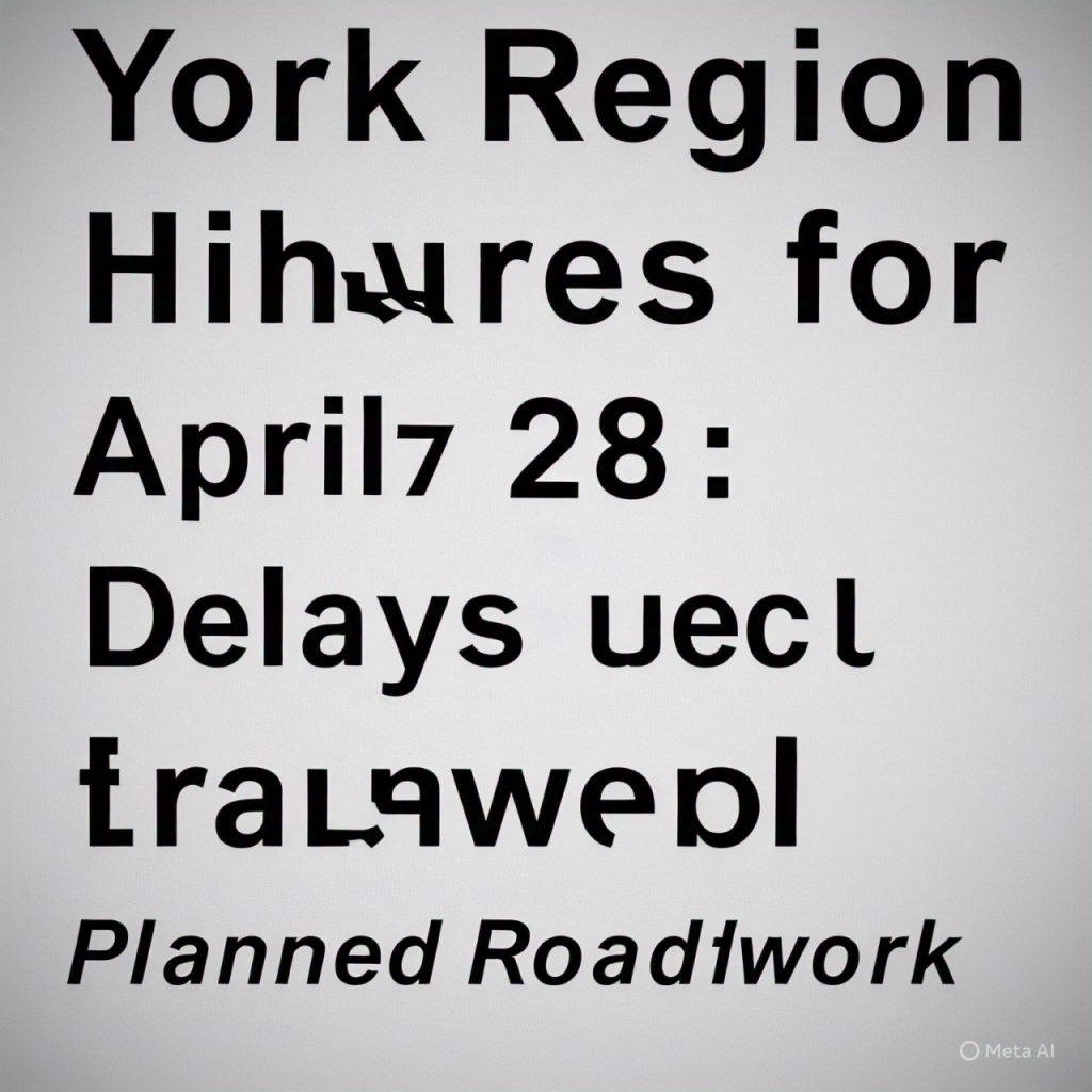 York Region Highway Closures for April 28 Expect Delays Due to Planned Roadwork